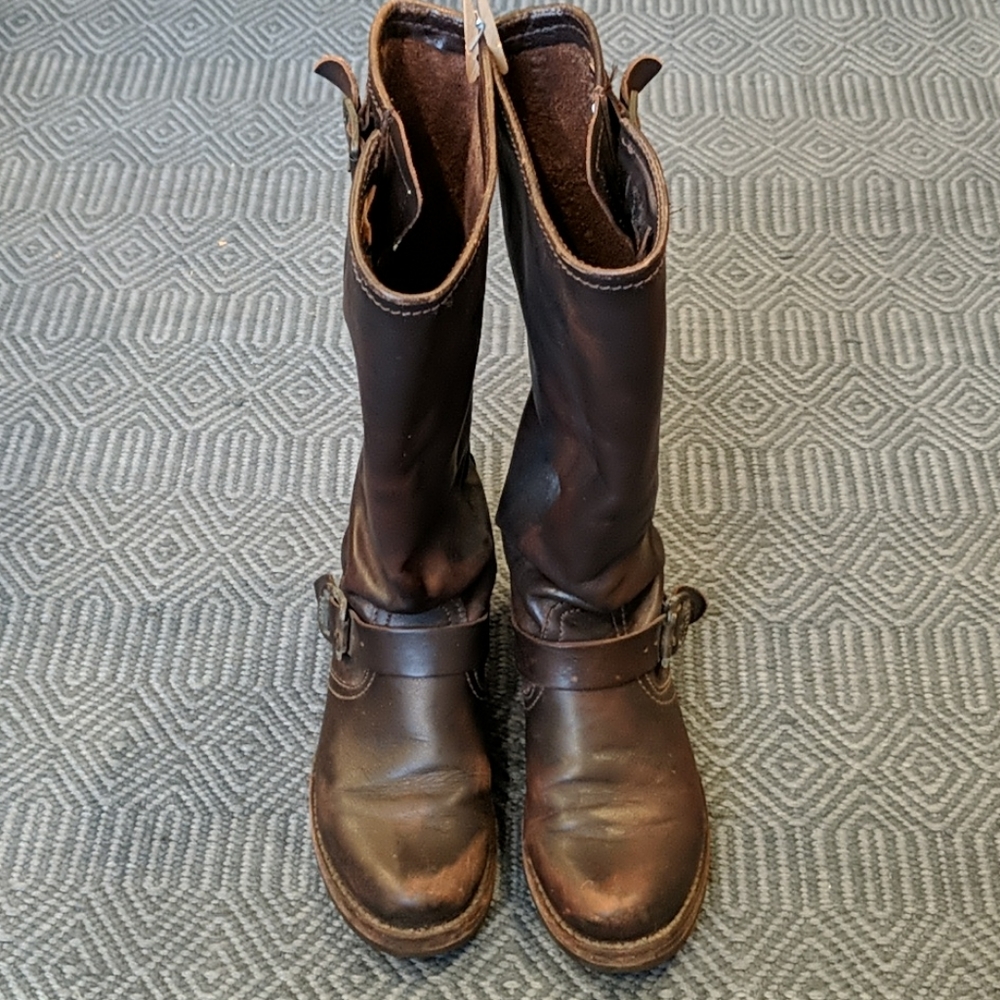 Frye VERONICA SLOUCH brown leather boots